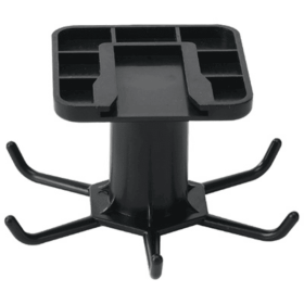 1pc 360 Degrees Rotated Kitchen Hooks; Self Adhesive 6 Hooks Home Wall Door Hook; Handbag Clothes Ties Bag Hanger; Hanging Rack (Color: black)