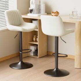 High bar stools are suitable for modern-style kitchen islands, home bars or coffee areas (Color: White2)