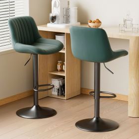 High bar stools are suitable for modern-style kitchen islands, home bars or coffee areas (Color: Green)