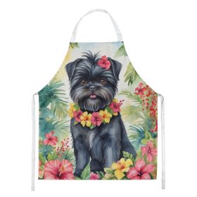 Affenpinscher Luau Apron Cooking Kitchen Server Baking Crafts Gardening for Adult Women Men, Unisex, Large, Multicolor (Default: Default)